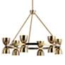 3_Kichler Baland Brushed Natural Brass Chandelier 12Lt LED more views