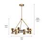 5_Kichler Baland Brushed Natural Brass Chandelier 12Lt LED more views