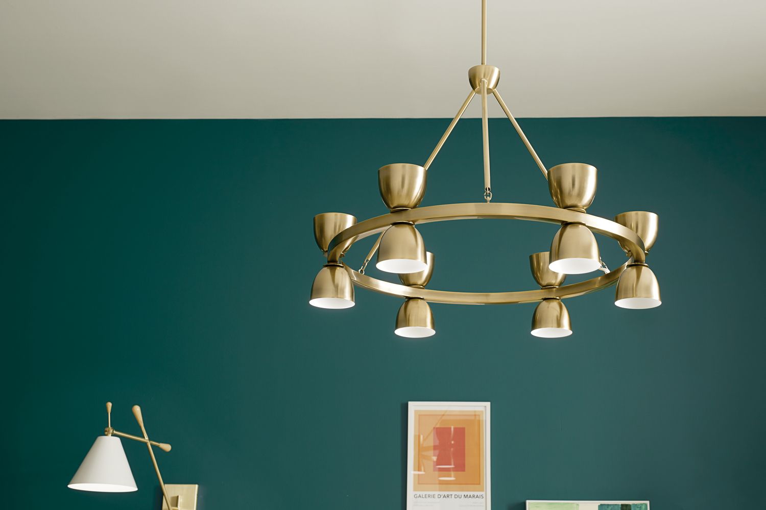 Kichler Baland Brushed Natural Brass Chandelier 12Lt LED