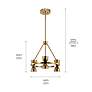 Thumbnail4 of Kichler Baland Brushed Natural Brass Chandelier 6Lt LED more views