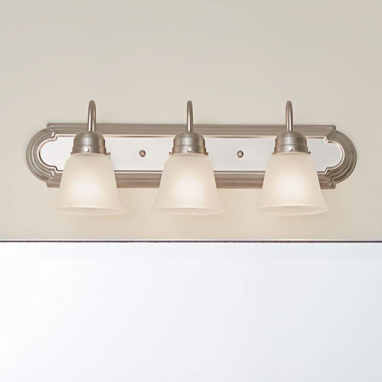 Image 1 Kichler Barnes 24" Wide Brushed Nickel 3-Light Bath Light