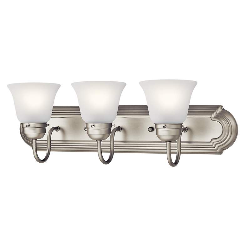 Image 3 Kichler Barnes 24" Wide Brushed Nickel 3-Light Bath Light more views
