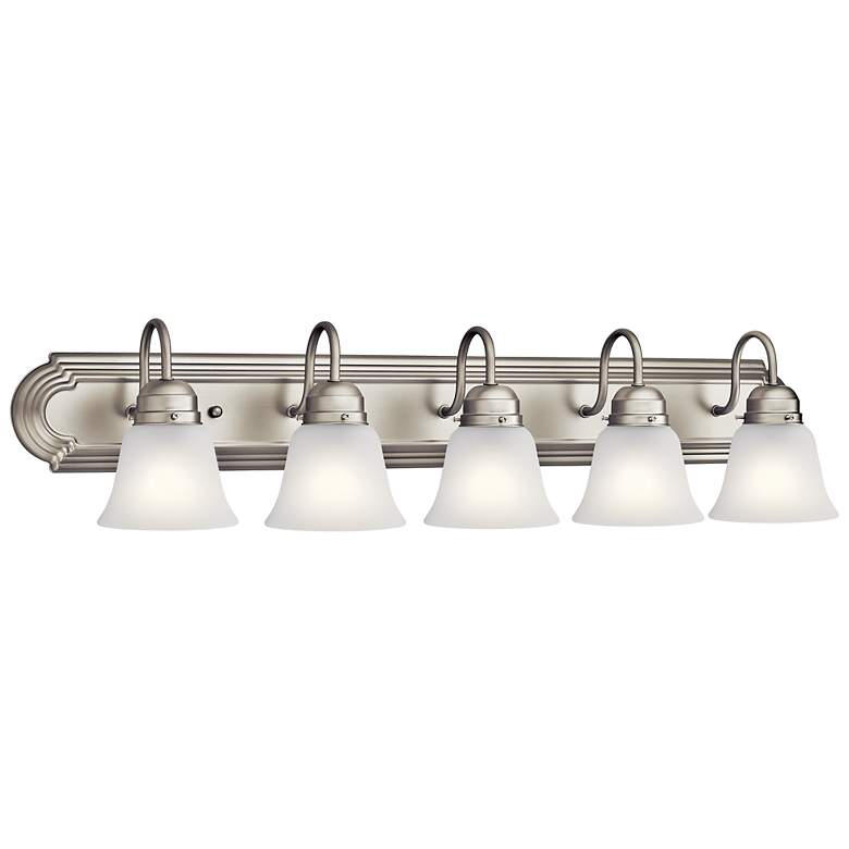 Image 2 Kichler Barnes 36" Wide Brushed Nickel 5-Light Bath Light