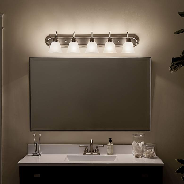 Image 7 Kichler Barnes 36" Wide Brushed Nickel 5-Light Bath Light more views