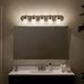 7_Kichler Barnes 36" Wide Brushed Nickel 5-Light Bath Light more views