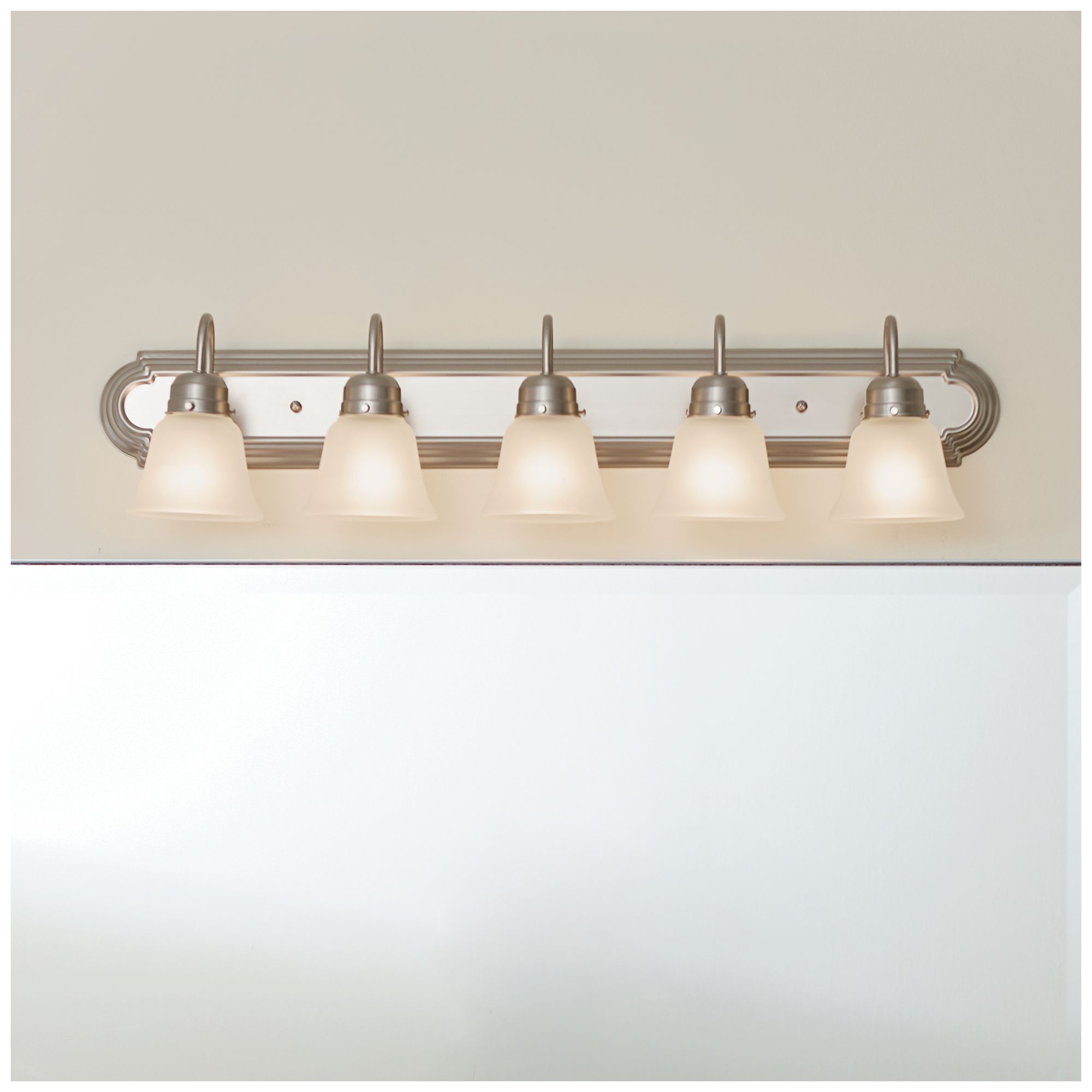 Kichler Barnes 36" Wide Brushed Nickel 5-Light Bath Light