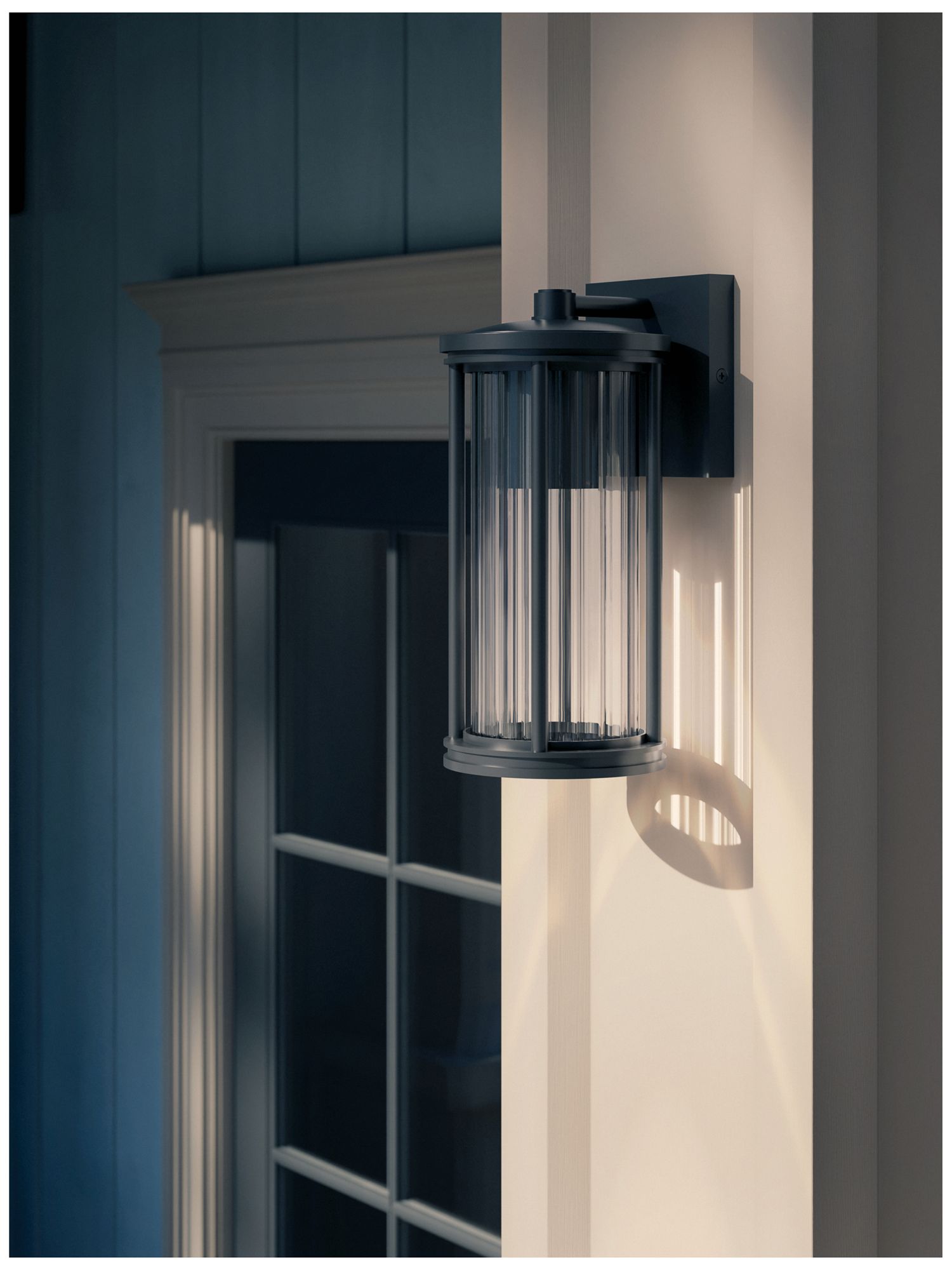 Image 2 Kichler Barras 11.5" 1-Light Outdoor DarkSky Black Wall Sconce more views