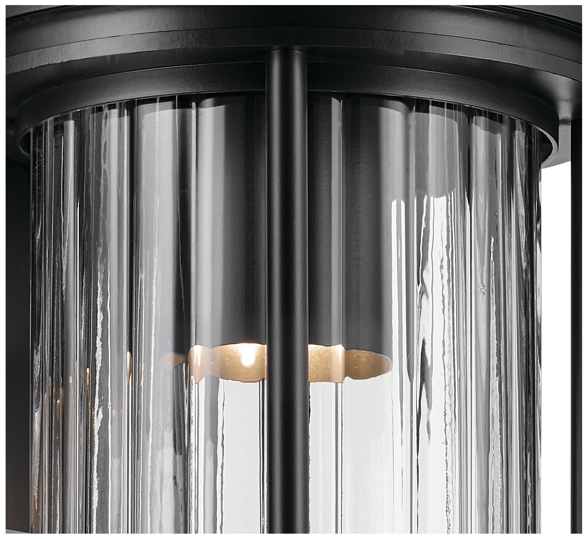 Image 5 Kichler Barras 16" 1-Light Outdoor DarkSky Black Wall Sconce more views