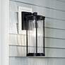 1_Kichler Barras 16" High Black Outdoor Wall Light