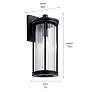 4_Kichler Barras 16" High Black Outdoor Wall Light more views