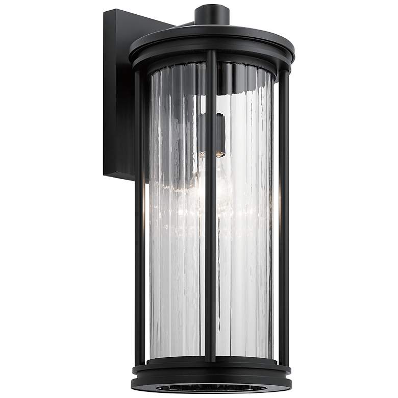 Image 2 Kichler Barras 20" High Black Outdoor Wall Light