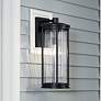 1_Kichler Barras 20" High Black Outdoor Wall Light