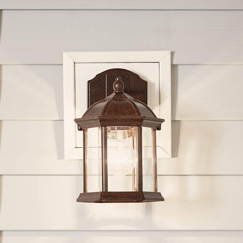 Image 1 Kichler Barrie 10 1/4"H Tannery Bronze Outdoor Wall Light
