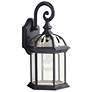 1_Kichler Barrie 15 1/2" High Black Outdoor Lantern Wall Light