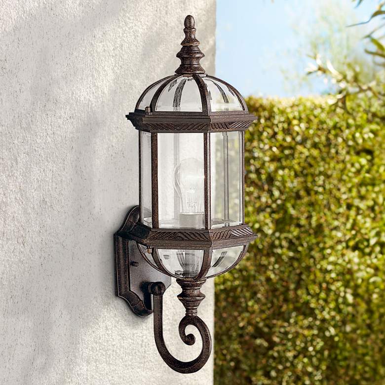 Image 1 Kichler Barrie 22" High Tannery Bronze Outdoor Wall Light