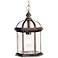 Kichler Barrie 8" Bronze and Glass Outdoor Hanging Lantern Pendant