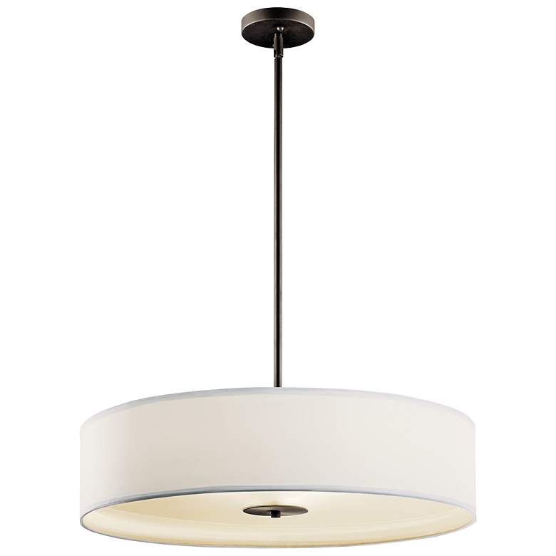 Image 1 Kichler Barron 24" Wide Olde Bronze 3-Light Drum Pendant