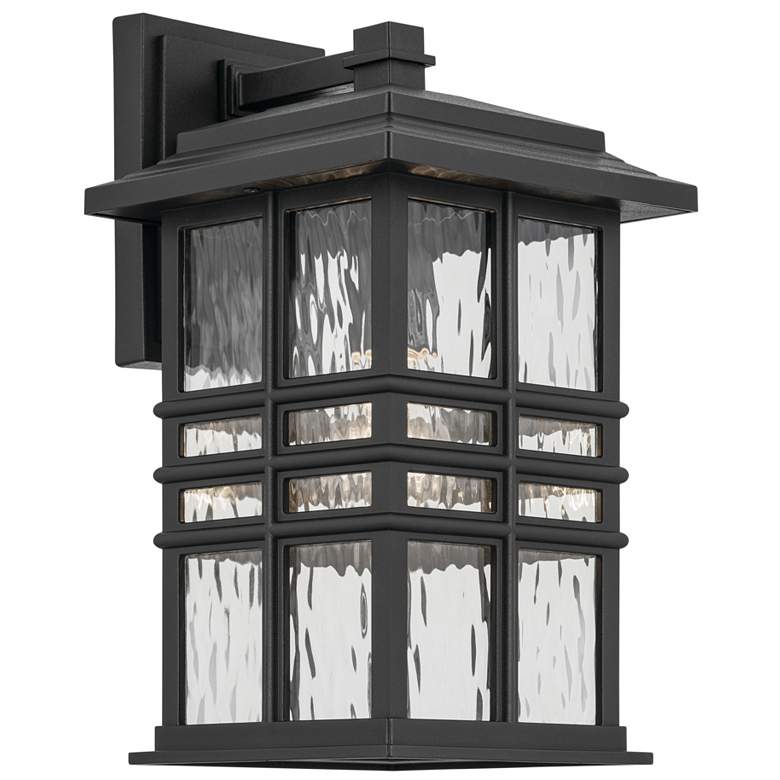 Image 1 Kichler Beacon 14 1/4"H Textured Black Outdoor Wall Light