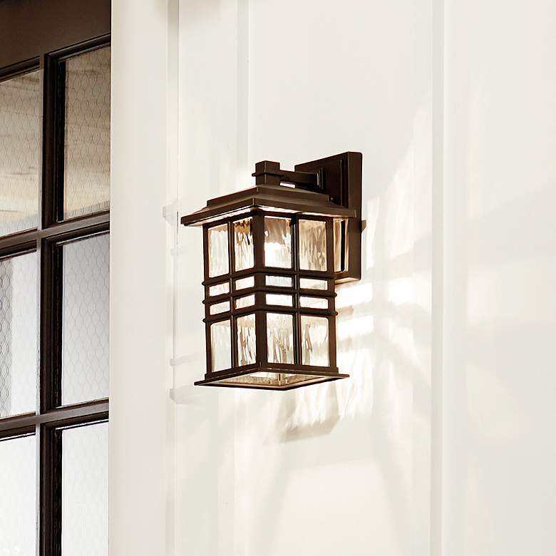 Image 1 Kichler Beacon Square 12" High Climates Olde Bronze Outdoor Wall Light