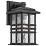 1_Kichler Beacon Square 12" Textured Black Outdoor Lantern Wall Light