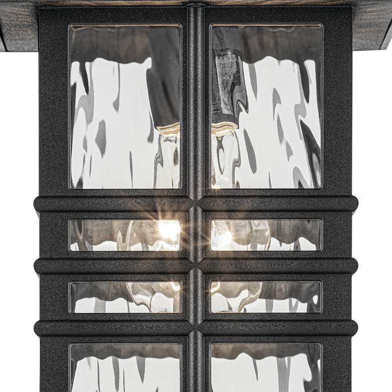 Image 2 Kichler Beacon Square 12" Textured Black Outdoor Lantern Wall Light more views