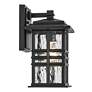 3_Kichler Beacon Square 12" Textured Black Outdoor Lantern Wall Light more views