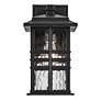 4_Kichler Beacon Square 12" Textured Black Outdoor Lantern Wall Light more views