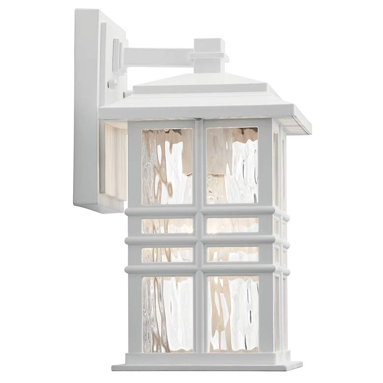 Image 3 Kichler Beacon Square 12" White Outdoor Lantern Wall Light more views