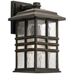 Kichler Beacon Square 14 1/4&quot; High Bronze Outdoor Wall Light