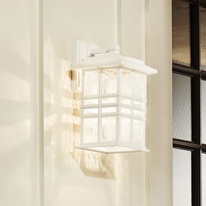 Image 1 Kichler Beacon Square 14 1/4" High White Outdoor Wall Light