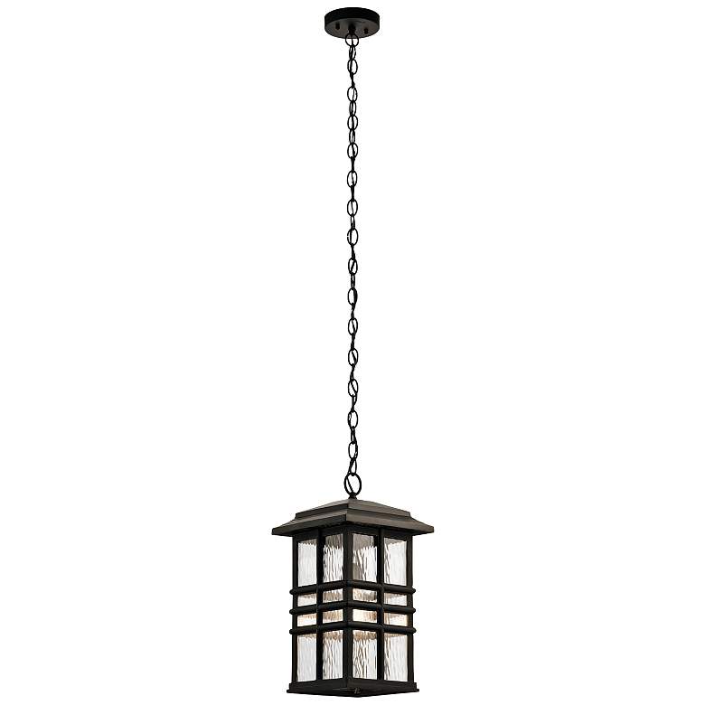 Image 1 Kichler Beacon Square 18 inchH Bronze Outdoor Hanging Light