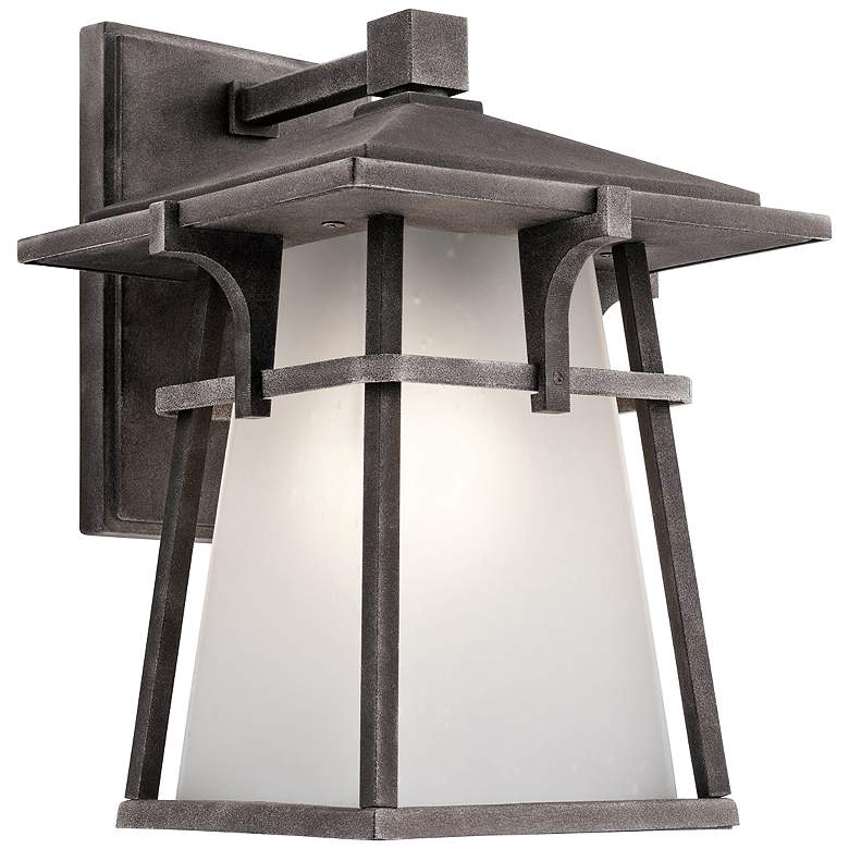 Image 1 Kichler Beckett 10 3/4"H Zinc Small Outdoor Wall Light