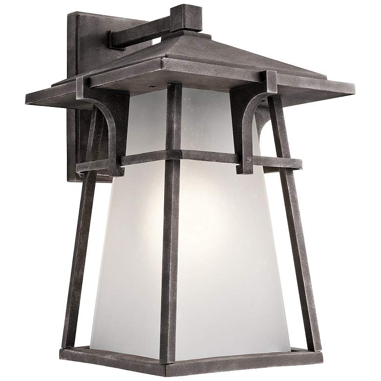 Image 1 Kichler Beckett 18" High Zinc Tall Outdoor Wall Light