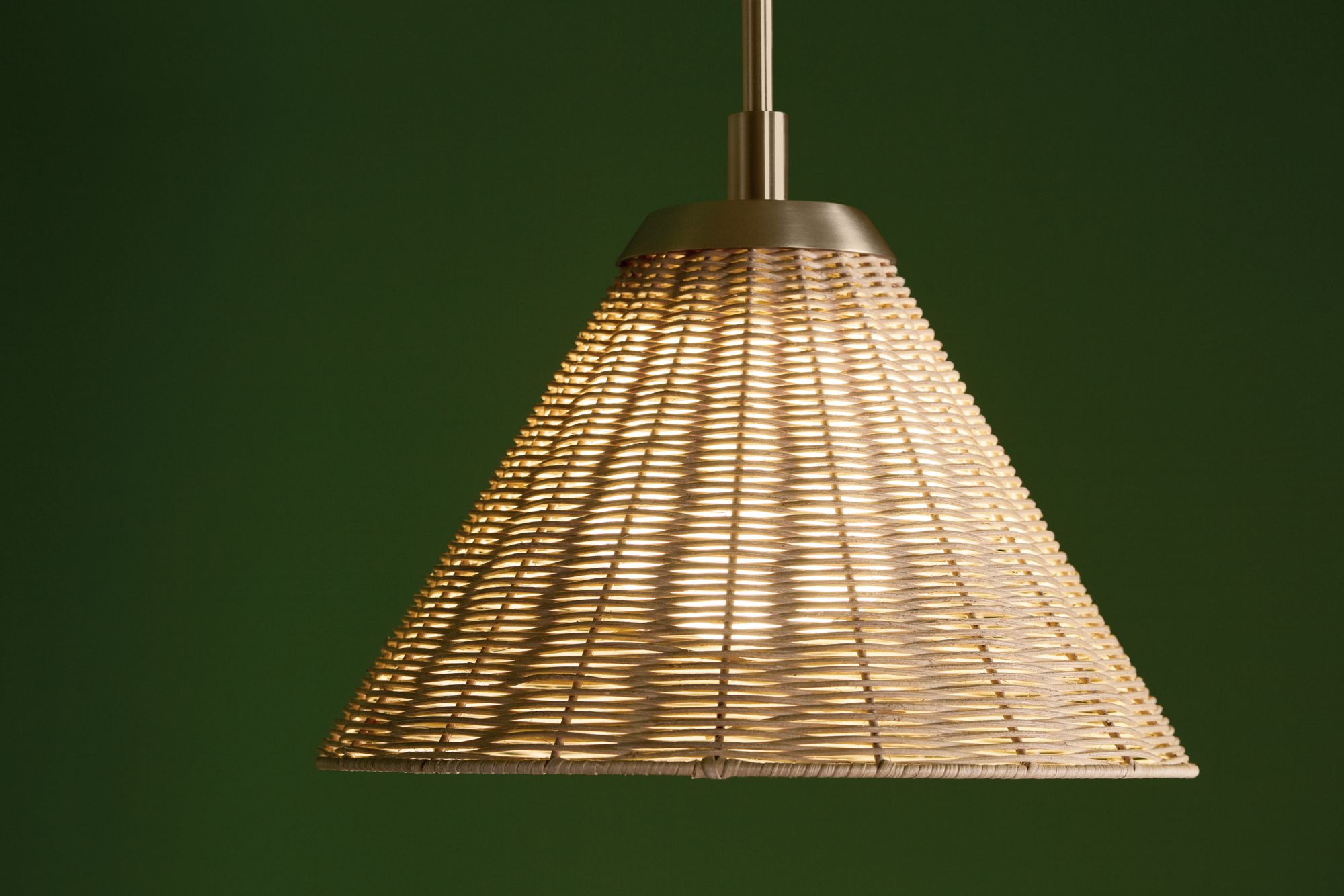 Image 7 Kichler Bekah 14.25 Inch 1 Light Convertible Pendant with Rattan Shade CPZ more views