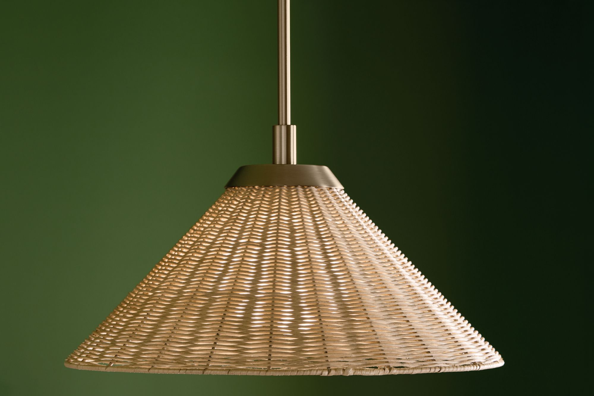 Image 4 Kichler Bekah 18 Inch 1 Light Convertible Pendant with Rattan Shade CPZ more views