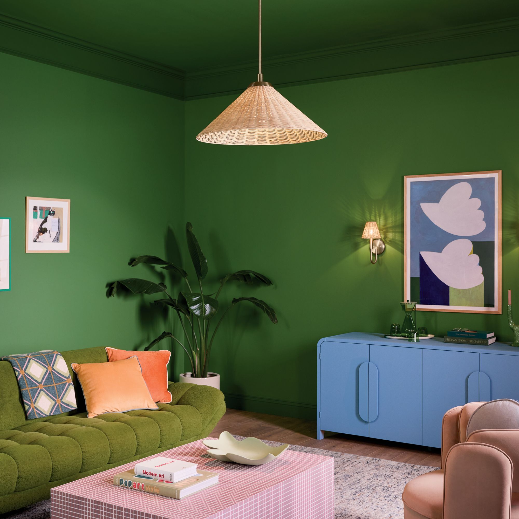 Image 2 Kichler Bekah 24.25 Inch 1 Light Convertible Pendant with Rattan Shade CPZ more views