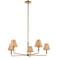 Kichler Bekah 38 Inch 5 Light Chandelier with Rattan Shade CPZ