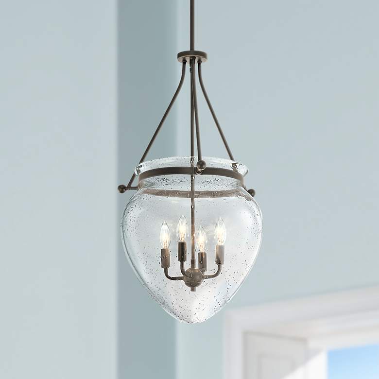 Image 1 Kichler Belle 16 1/2" Wide Olde Bronze 4-Light Foyer Pendant