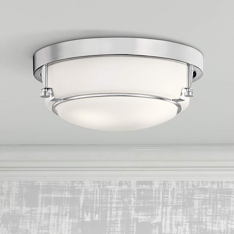 Image 1 Kichler Belmont 12 1/2" Wide Chrome Ceiling Light