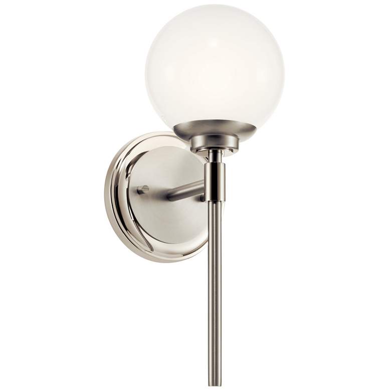 Image 1 Kichler Benno 13 3/4 inch High Polished and Brushed Nickel Wall Sconce