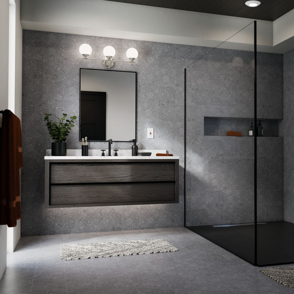 Kichler Benno 24 1/2" Wide 3-Light Nickel Vanity Bath Light