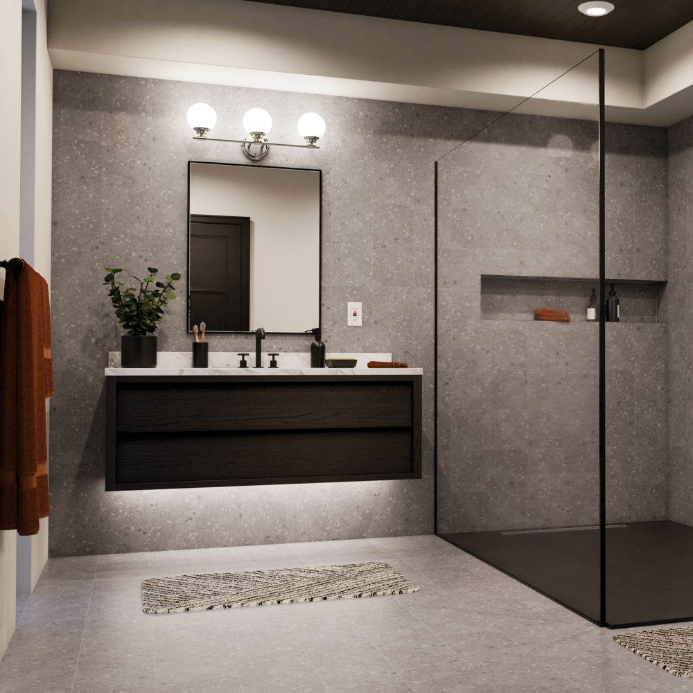 Kichler Benno 24 1/2" Wide 3-Light Nickel Vanity Bath Light