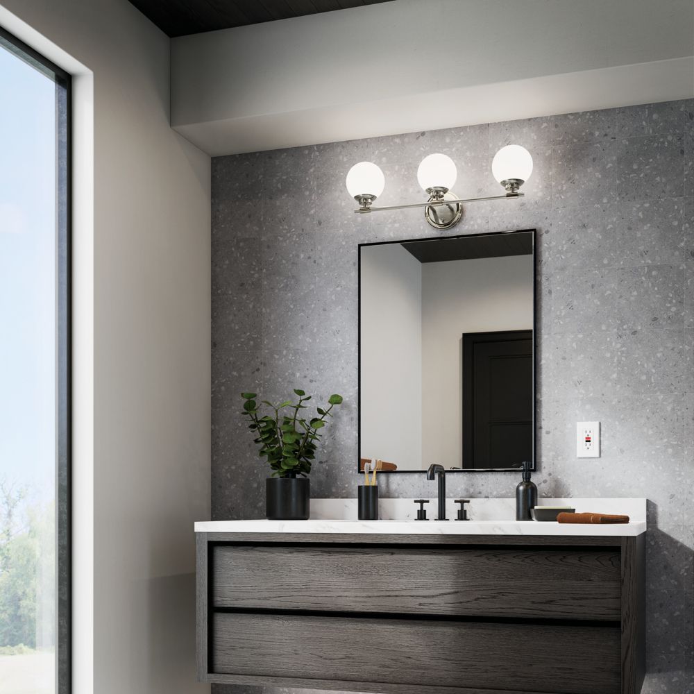Kichler Benno 24 1/2" Wide 3-Light Nickel Vanity Bath Light