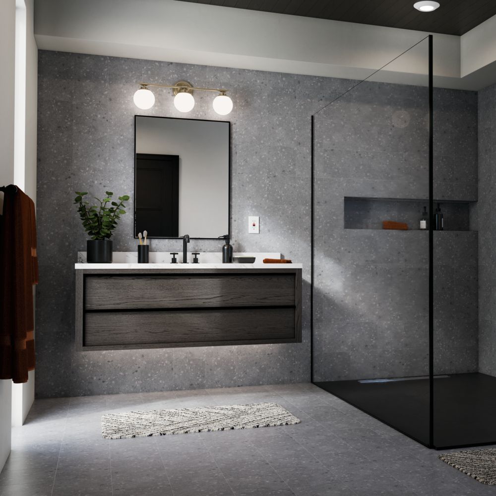 Kichler Benno 24 1/2" Wide Champagne Bronze 3-Light Bath Light in scene