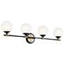 1_Kichler Benno 34" 4-Light Black and Champagne Bronze Vanity Bath Light