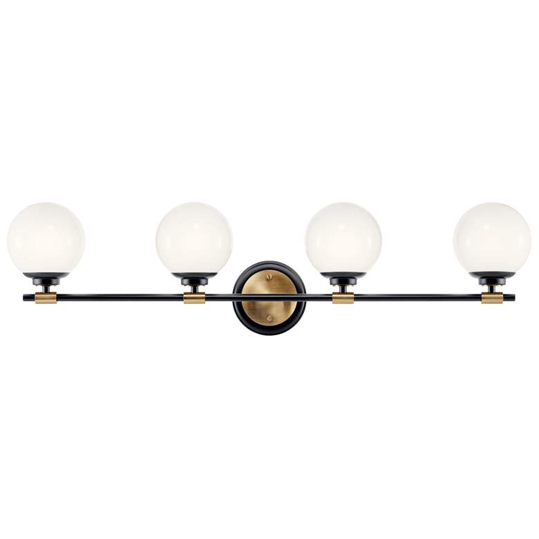 Image 3 Kichler Benno 34" 4-Light Black and Champagne Bronze Vanity Bath Light more views