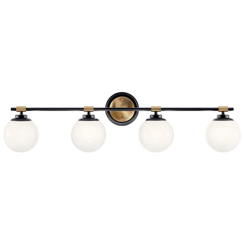 Image 4 Kichler Benno 34" 4-Light Black and Champagne Bronze Vanity Bath Light more views