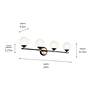 5_Kichler Benno 34" 4-Light Black and Champagne Bronze Vanity Bath Light more views