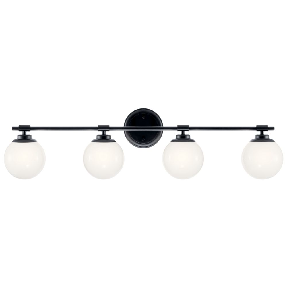 Image 4 Kichler Benno 34" Wide Black 4-Light Vanity Bath Light more views