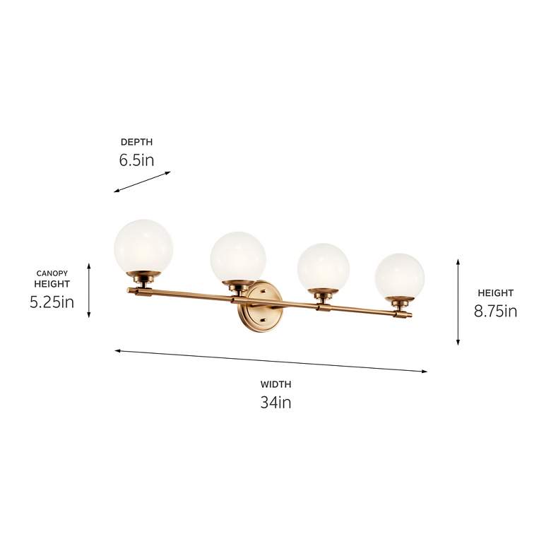 Image 5 Kichler Benno 34" Wide Champagne Bronze 4-Light Bath Light more views